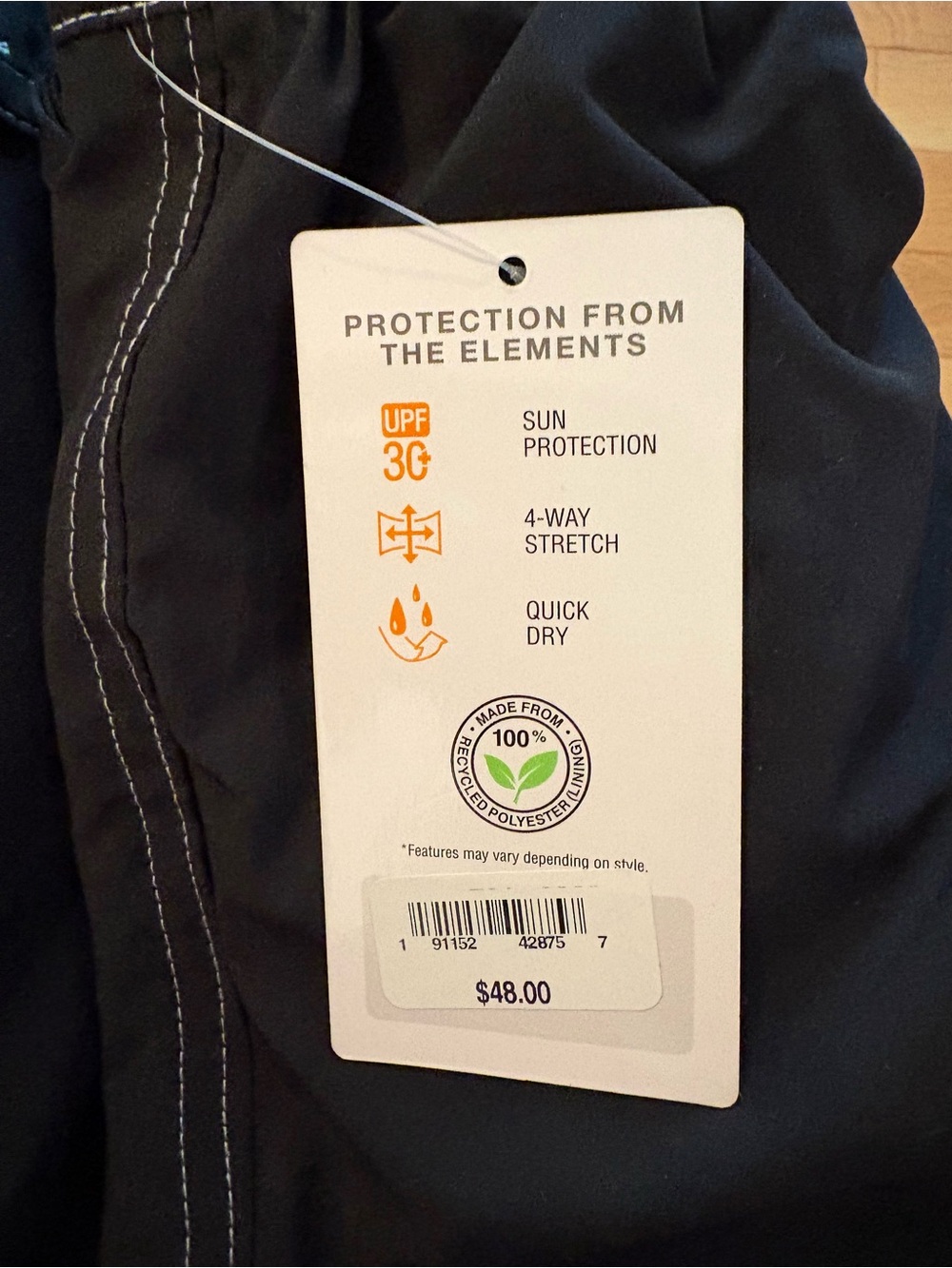 Zeroxposur Black Swim Shorts Size 14 (XL) Quick Dry Sun Protection - Picture 4 of 6